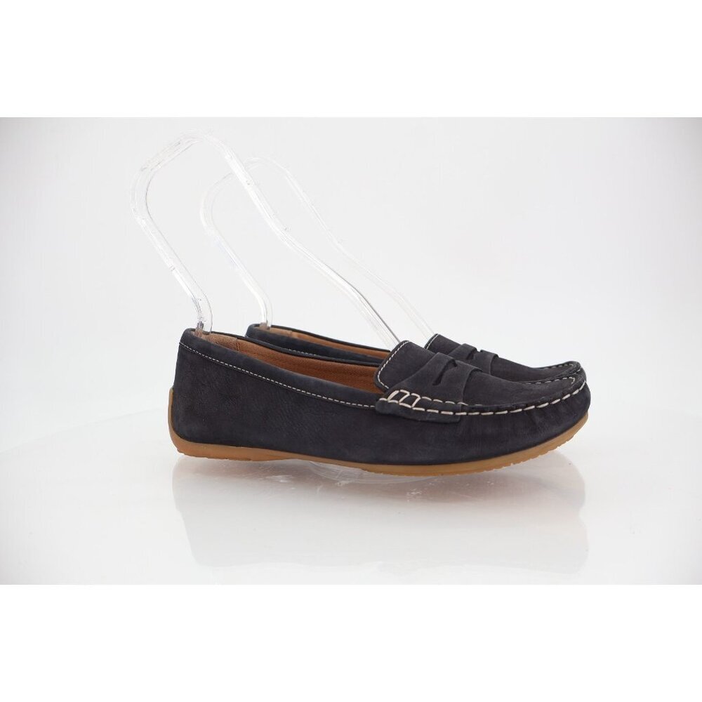 Clarks Doraville Nest Penny Loafer Women's Size 7.5 Black Nubuck Flat Shoes